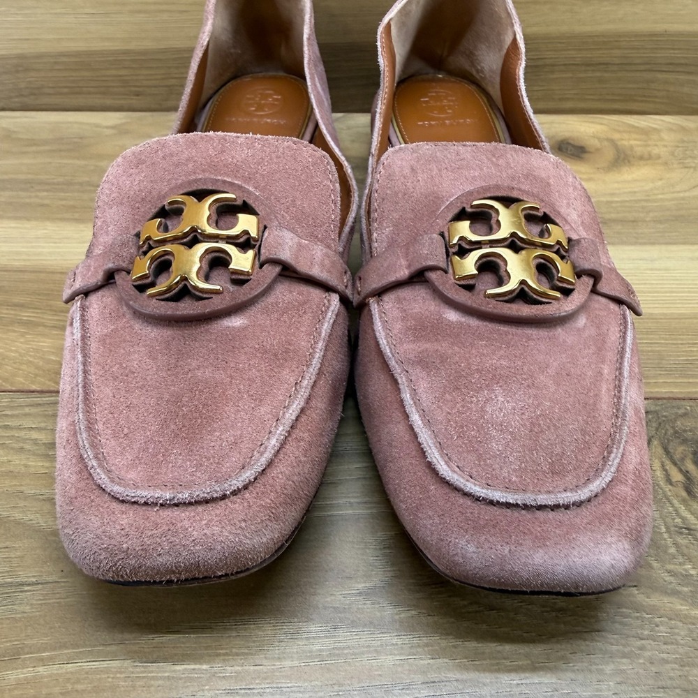Tory Burch Metal Miller Loafers Mauve 10 M Pink Modern Office Casual Minimalist - Picture 4 of 11